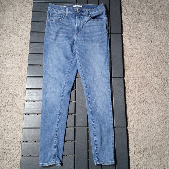 Levi's 720 High Rise Super Skinny Jeans Women's Size 30 x 30 Blue Denim JD115 - Picture 1 of 10